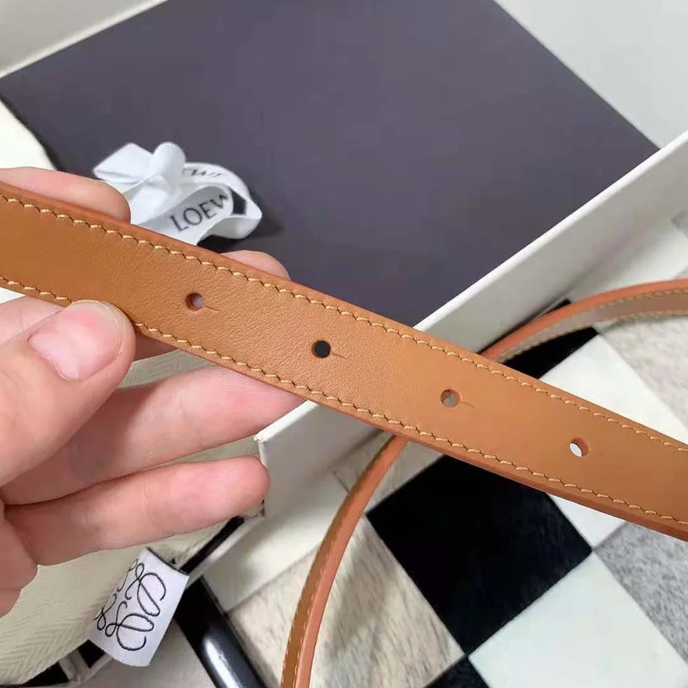 Loewe Anagram Belt in Pebble Grain Calfskin for Women in Tan Loewe Anagram Belt in Pebble Grain Calfskin for Women in Tan