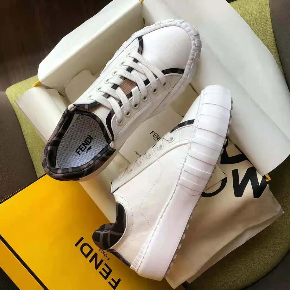 Fendi Force White Canvas and TPU Low for Women in Tops Fendi Force White Canvas and TPU Low for Women in Tops