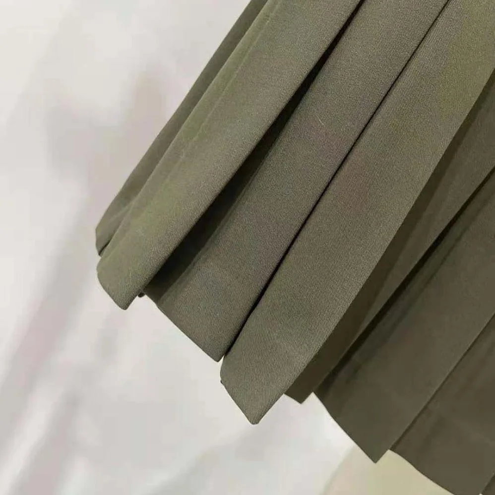 Prada Gabardine Miniskirt for Women in Green