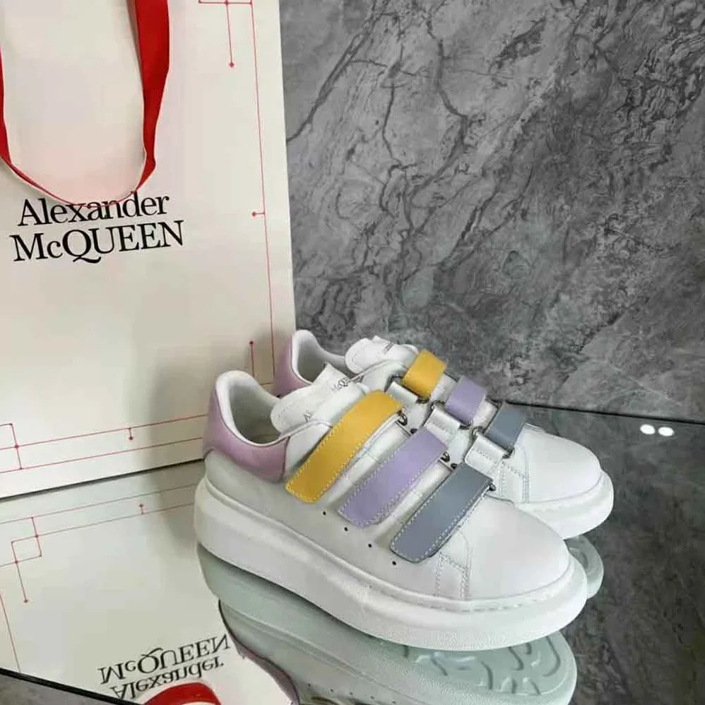 Alexander Mcqueen Oversized Triple Strap Sneaker in Multicolor for Women Alexander Mcqueen Oversized Triple Strap Sneaker in Multicolor for Women