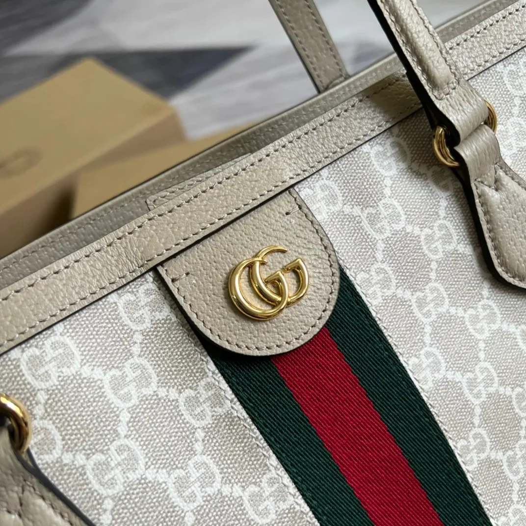 Gucci Ophidia Medium GG Tote Bag in Beige Gold Hardware Gucci Ophidia Medium GG Tote Bag in Beige Gold Hardware