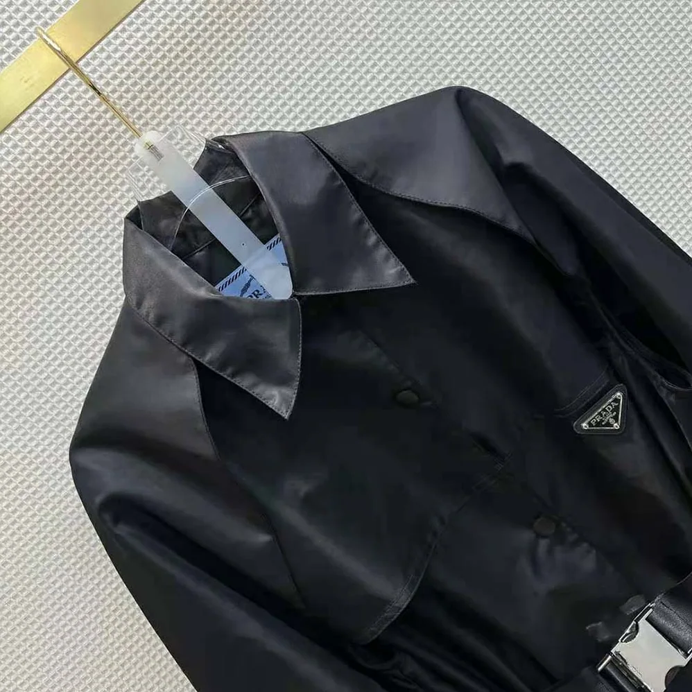 Prada Light Re-Nylon Safari Jacket for Women in Black