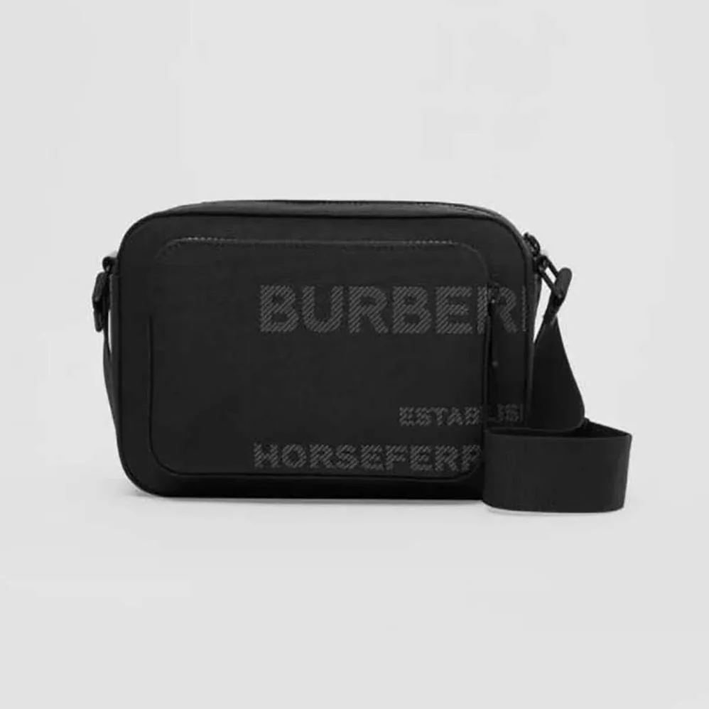 Burberry Horseferry Print Nylon Crossbody Bag for Men in Black
