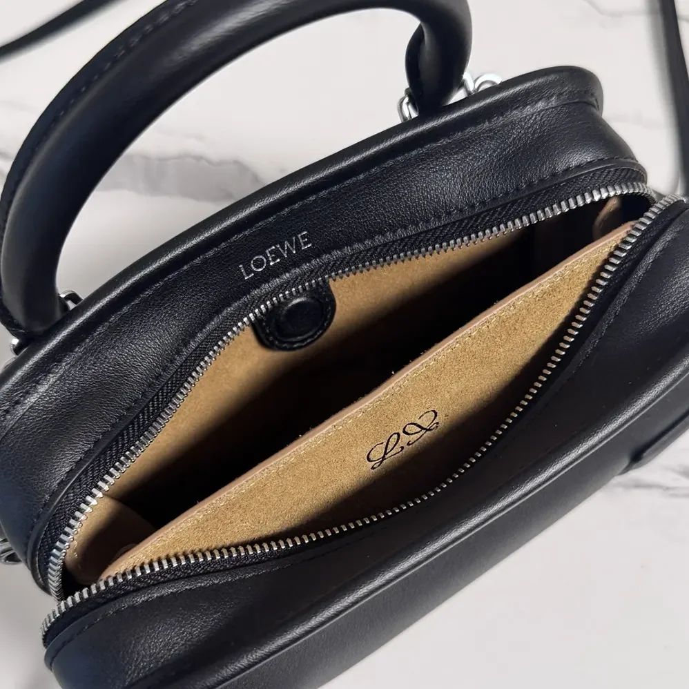 Loewe Mini Amazona 180 Bag in Soft Calfskin for Women in Black