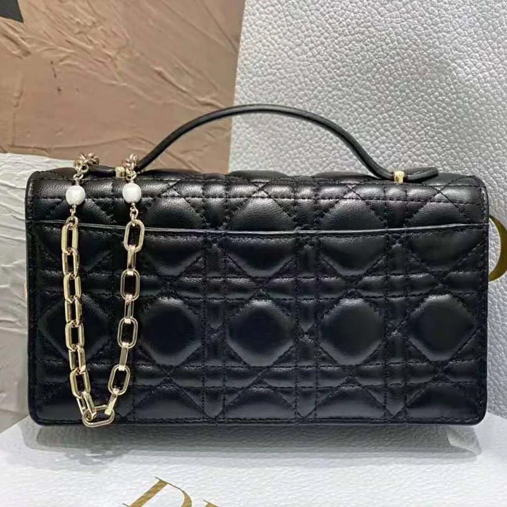 Dior Mini Miss Dior Bag Black Cannage Lambskin for Women