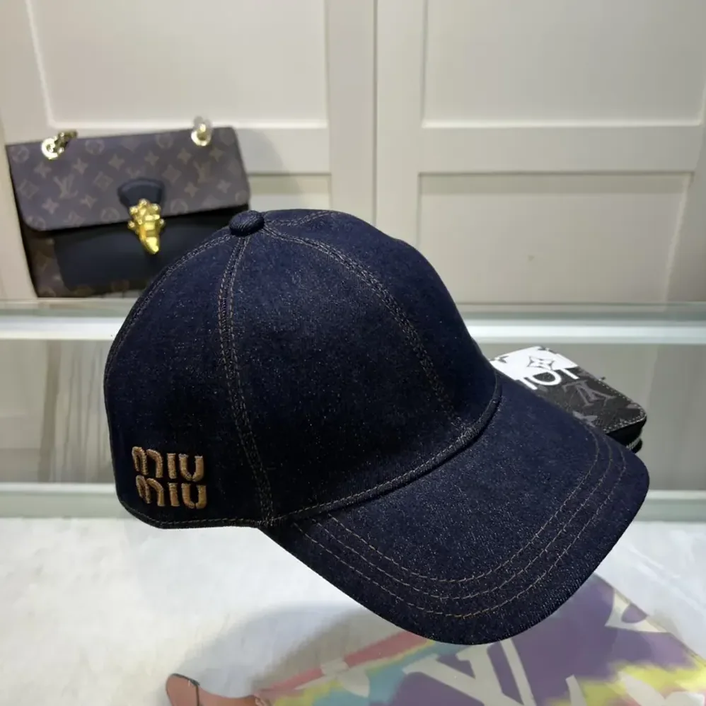 Miu Miu Denim Baseball Cap 5HC274_AJ6_F0QV1 for Women Miu Miu Denim Baseball Cap 5HC274_AJ6_F0QV1 for Women