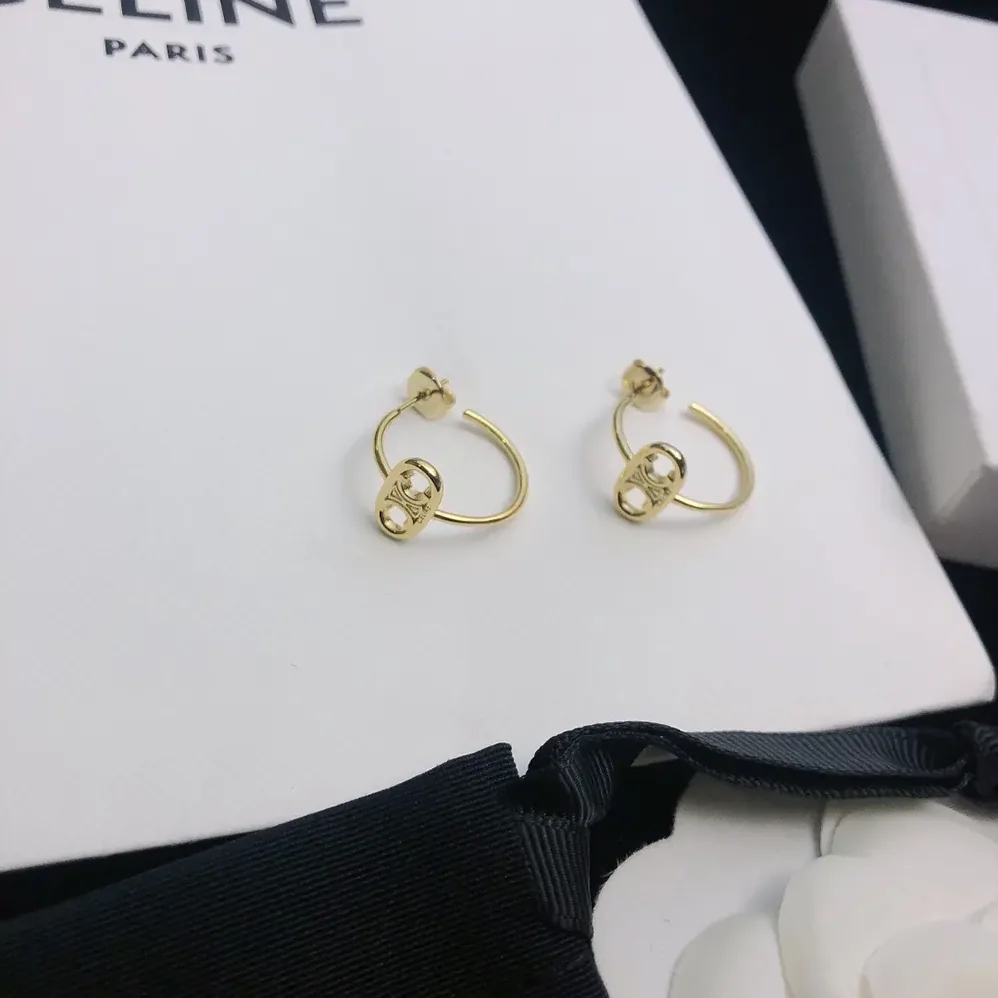 Celine Maillon Triomphe Hoops in Yellow Gold for Women