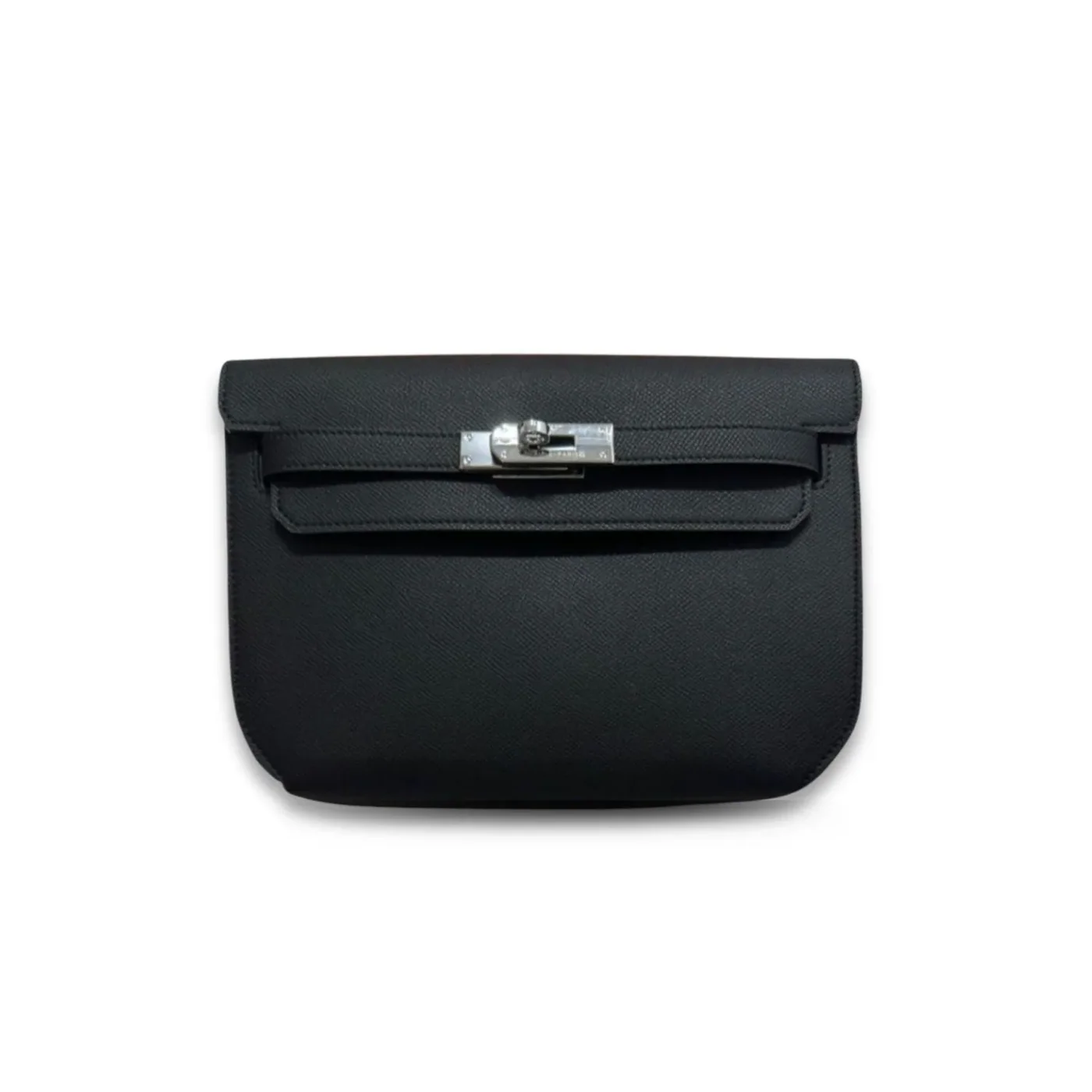 Hermes Garden Kelly Depeches 25 Pouch Silver Hardware Black - / Hermes Garden Kelly Depeches 25 Pouch Silver Hardware Black - /