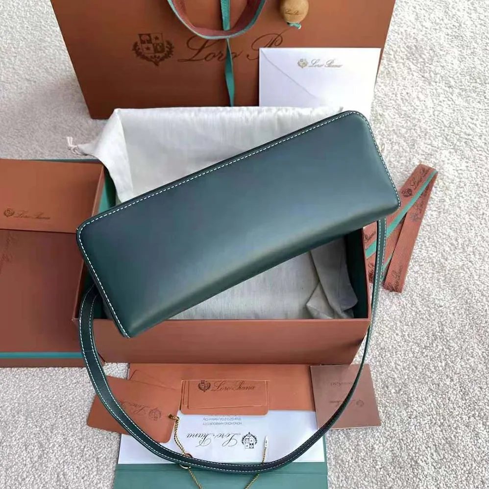 Loro Piana Extra Bag in Calfskin Leather for Women in Green