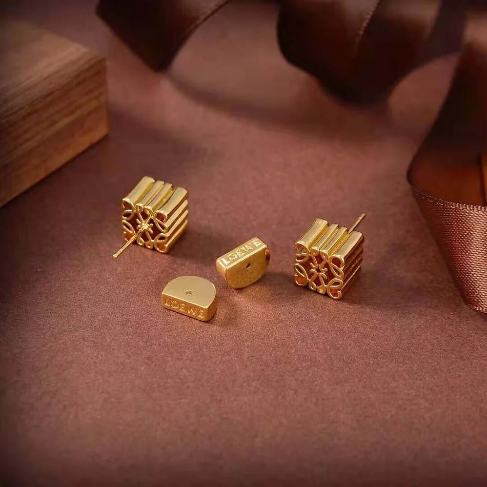 Loewe Anagram Earrings in Metal for Women Loewe Anagram Earrings in Metal for Women