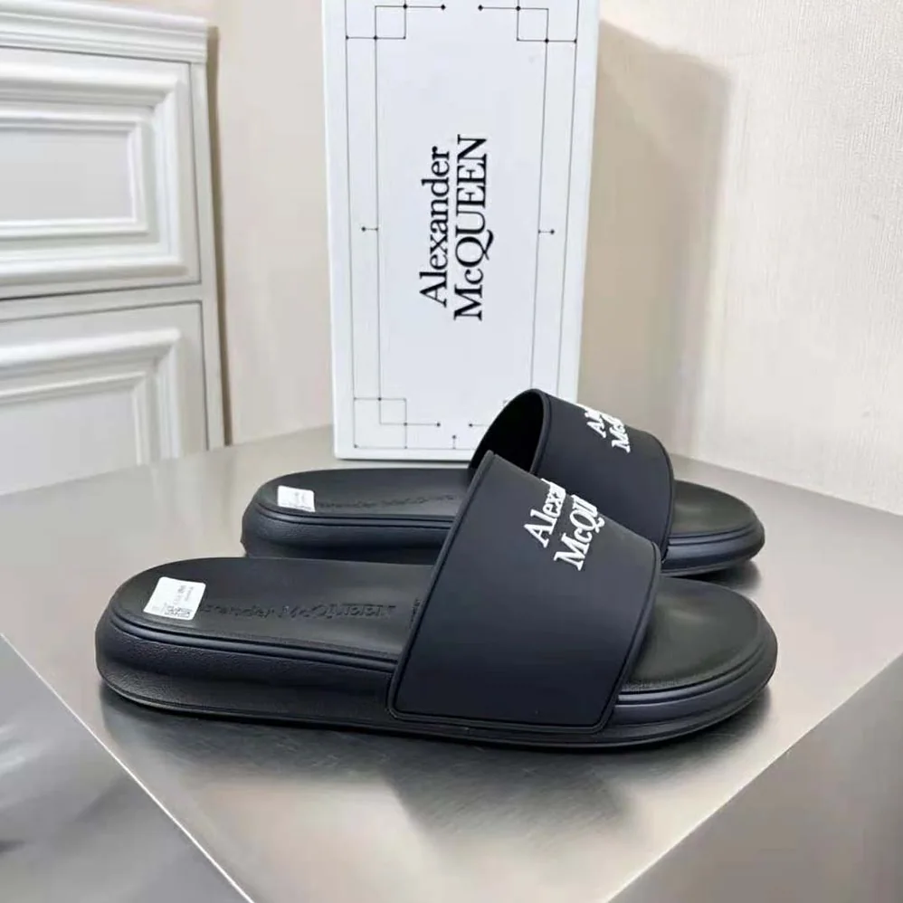 Alexander Mcqueen Pool Slide in Navy for Unisex in White