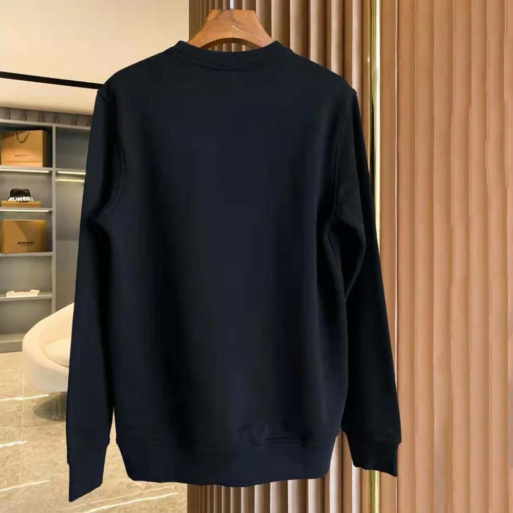 Burberry Globe Graphic Cotton Sweatshirt for Men in Black