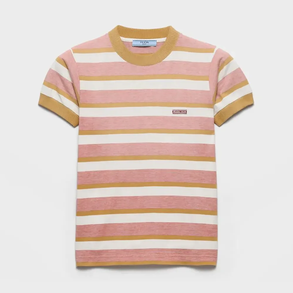 Prada Bayadere Stripe Jersey T for Women in Shirt Prada Bayadere Stripe Jersey T for Women in Shirt