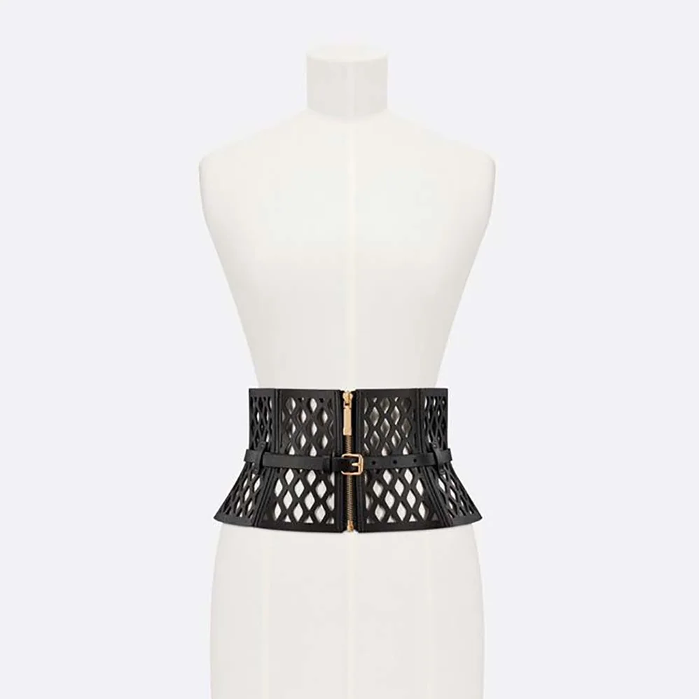 Dior D-Trap Corset Belt Black Smooth Calfskin 16 CM for Women Dior D-Trap Corset Belt Black Smooth Calfskin 16 CM for Women