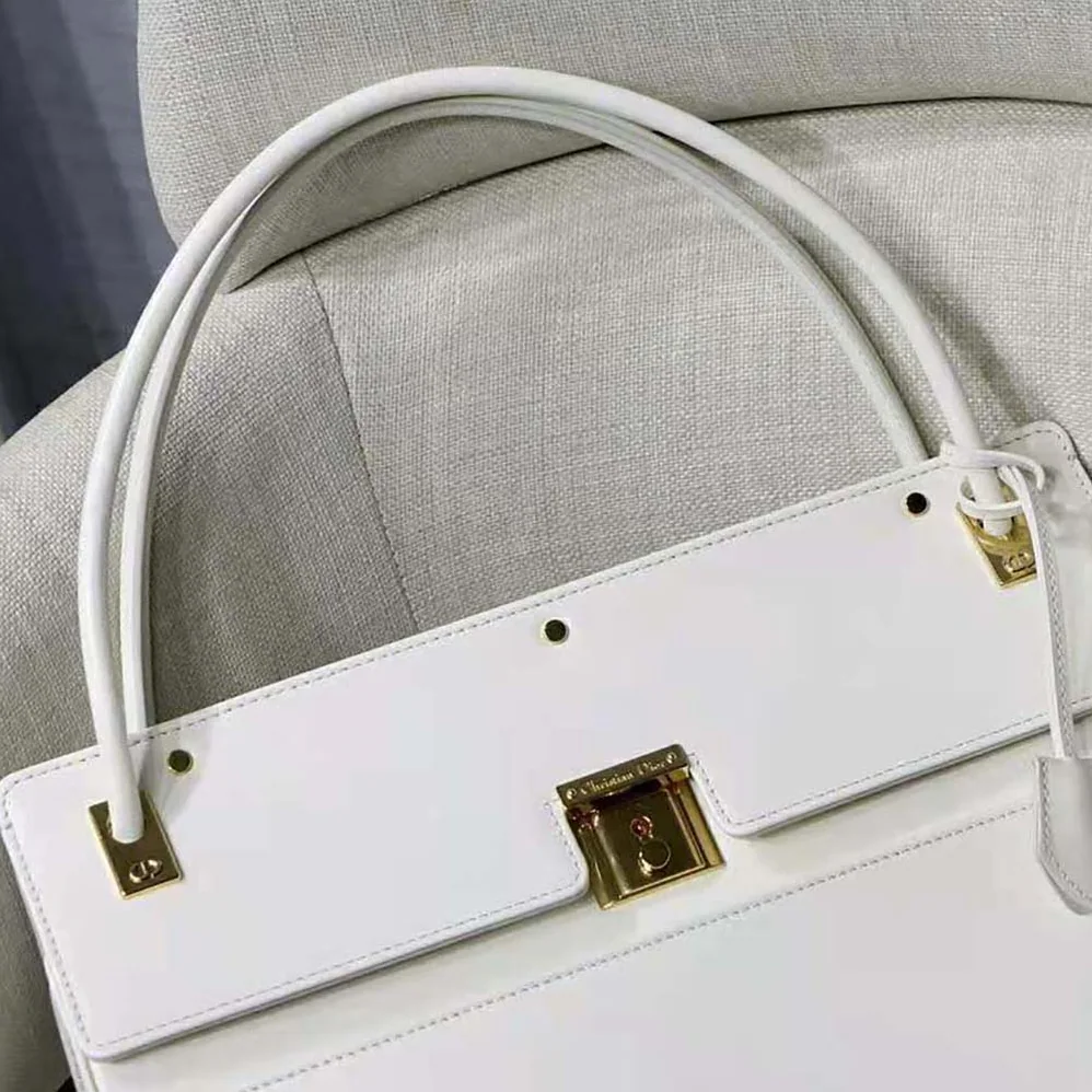 Dior Parisienne Bag Latte Smooth Calfskin for Women in White Dior Parisienne Bag Latte Smooth Calfskin for Women in White