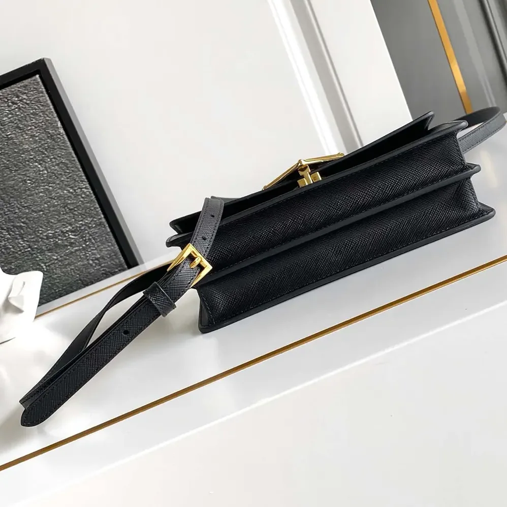 Prada Saffiano Leather Mini-bag for Women in Black