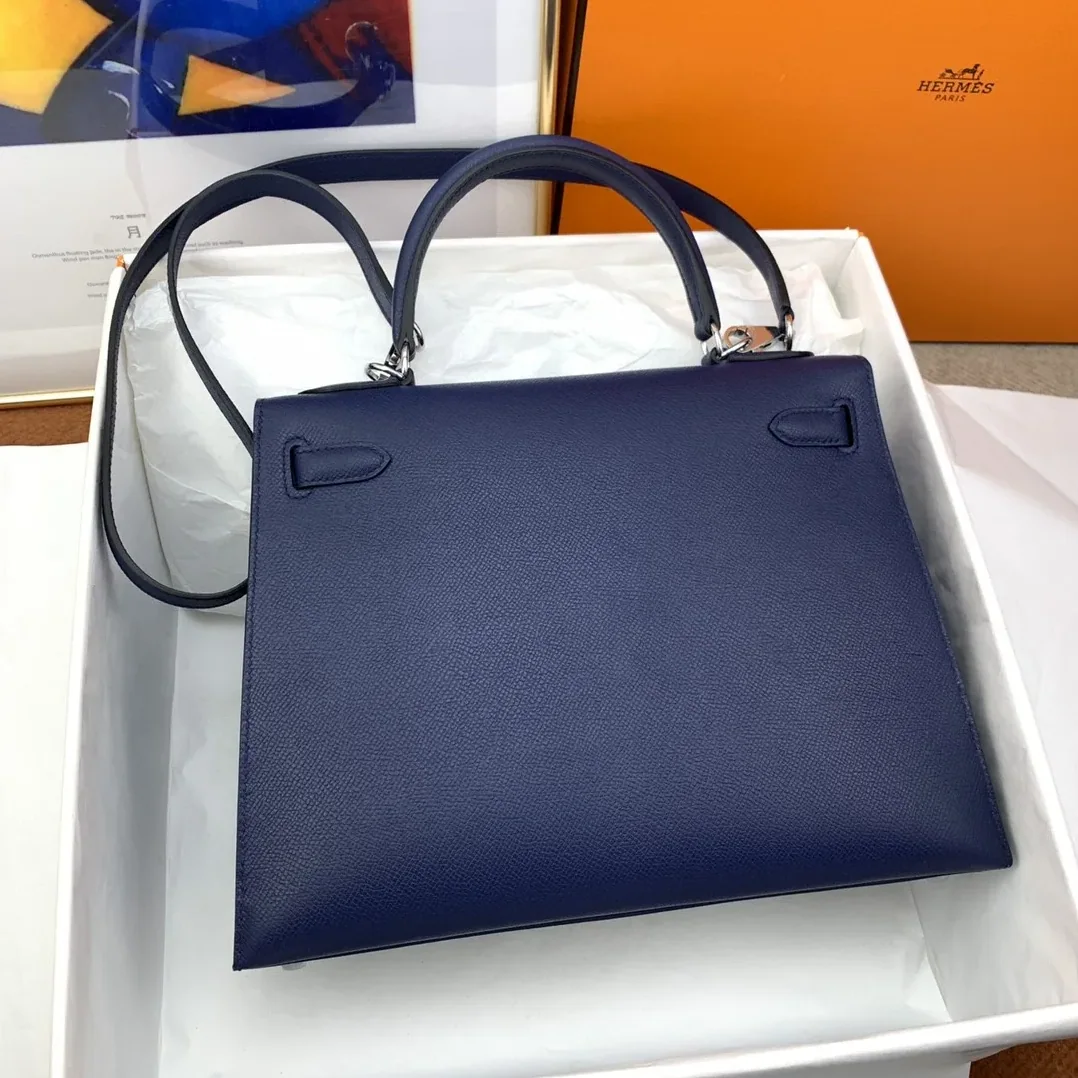 Hermes Kelly 28 Sellier Epsom Blue Bag Hermes Kelly 28 Sellier Epsom Blue Bag