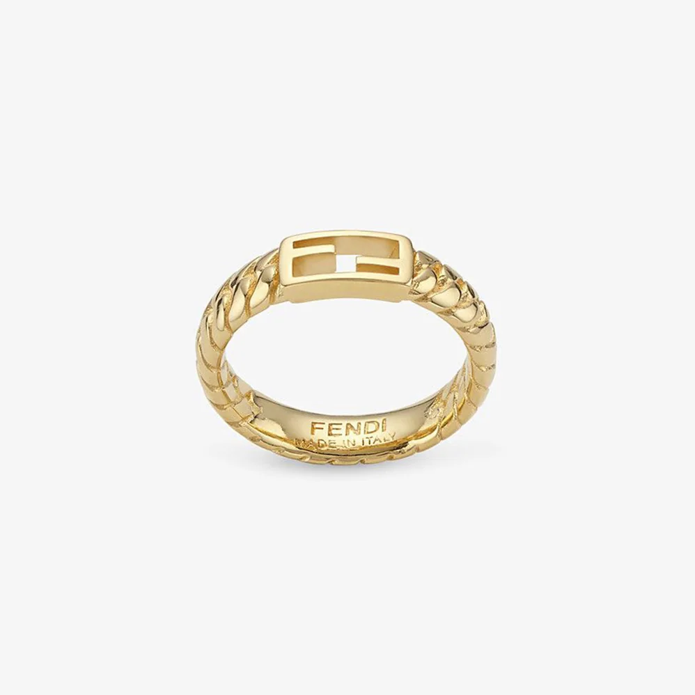 Fendi Baguette Ring-Colored Ring for Women in Gold