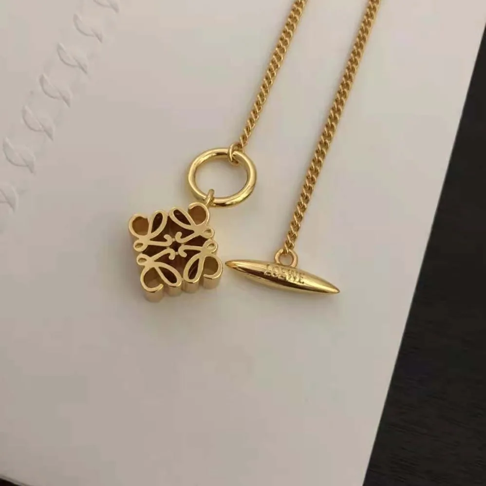 Loewe Anagram Pendant in Sterling Silver for Women