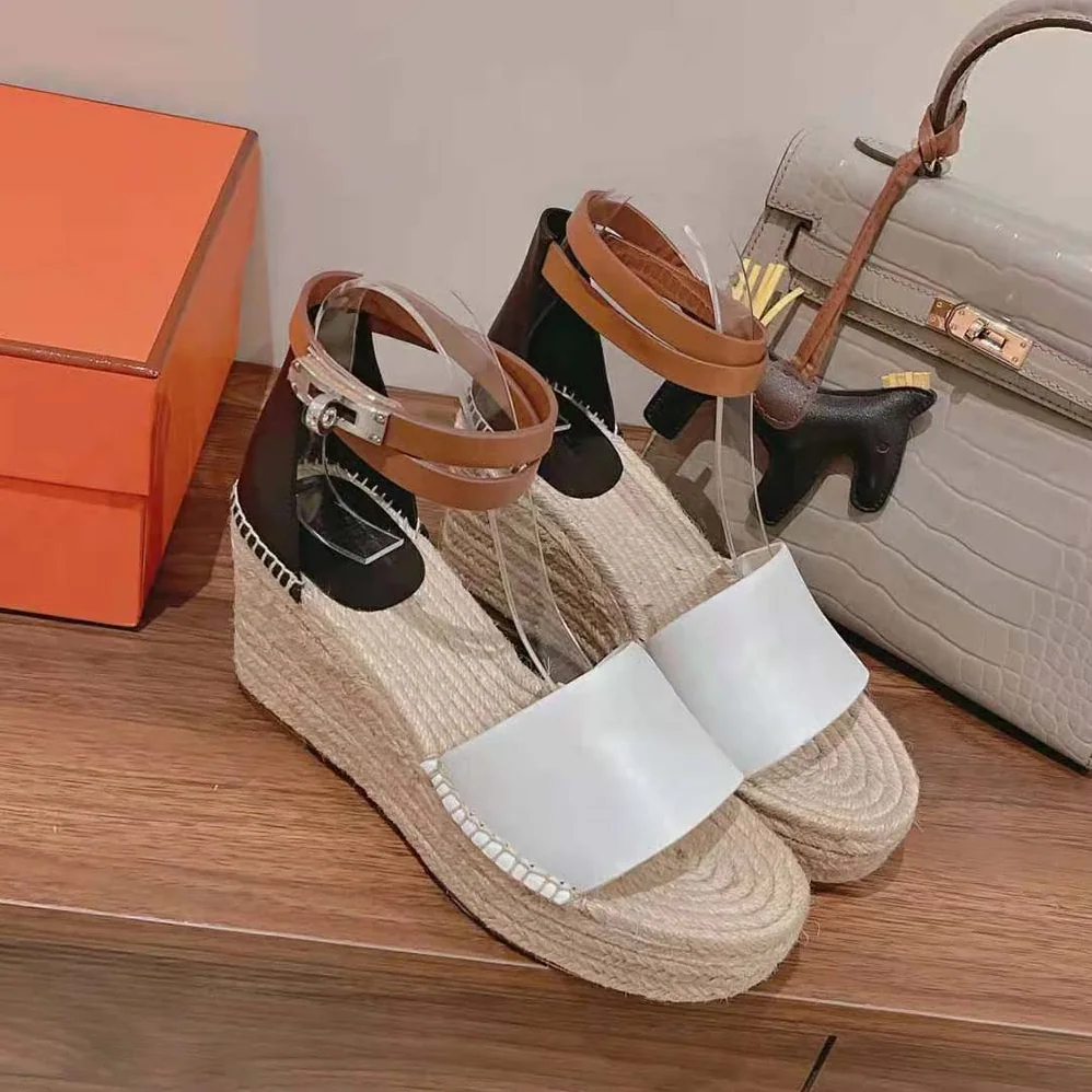 Hermes Tipoli Espadrille in Calfskin with Wrap-Around Ankle Strap for Women in Brown