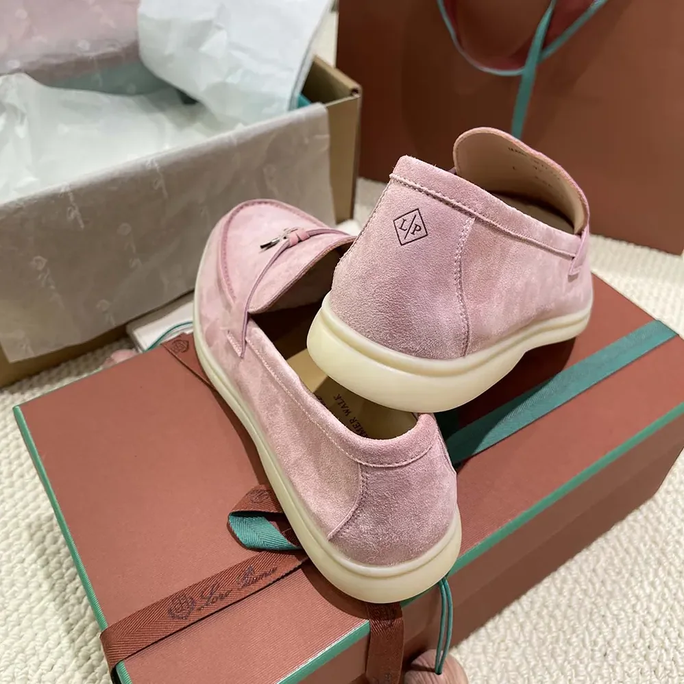 Loro Piana Summer Charms Walk Loafers for Unisex in Pink