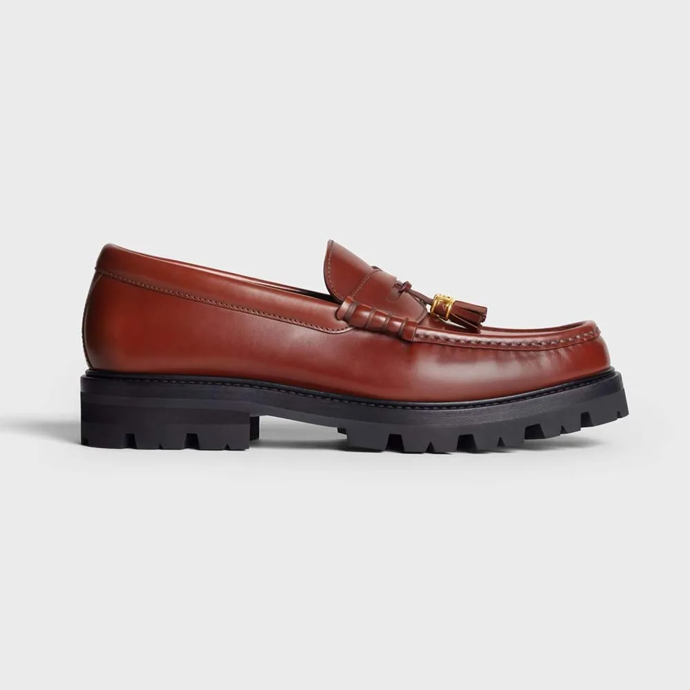 Celine Margaret Loafer with Tassels in Polished Bull for Women Celine Margaret Loafer with Tassels in Polished Bull for Women