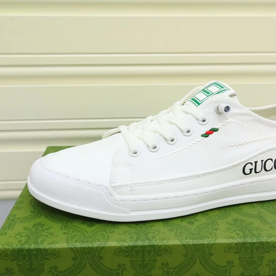 Gucci Sneakers With Twisted Rope Embroidered White for Men