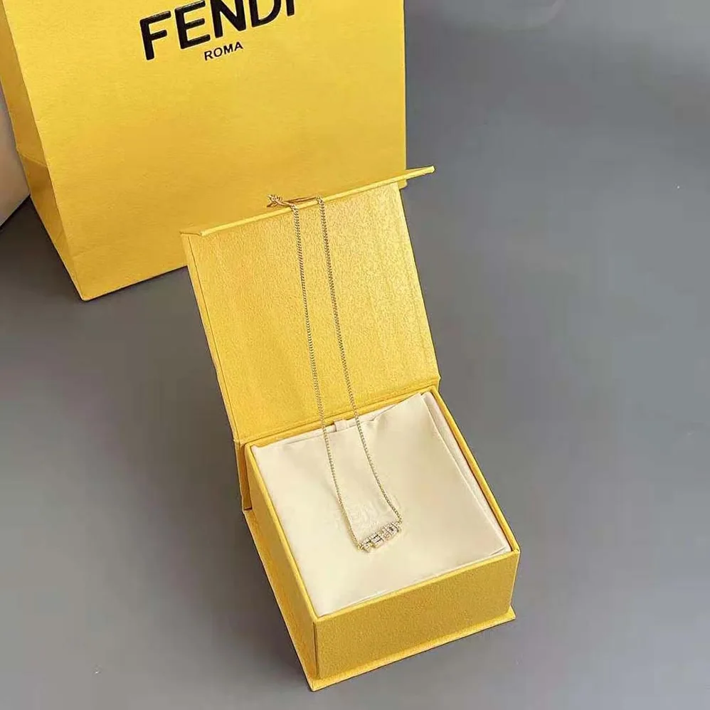 Fendi Signature Necklace Gold for Women in Colored Fendi Signature Necklace Gold for Women in Colored