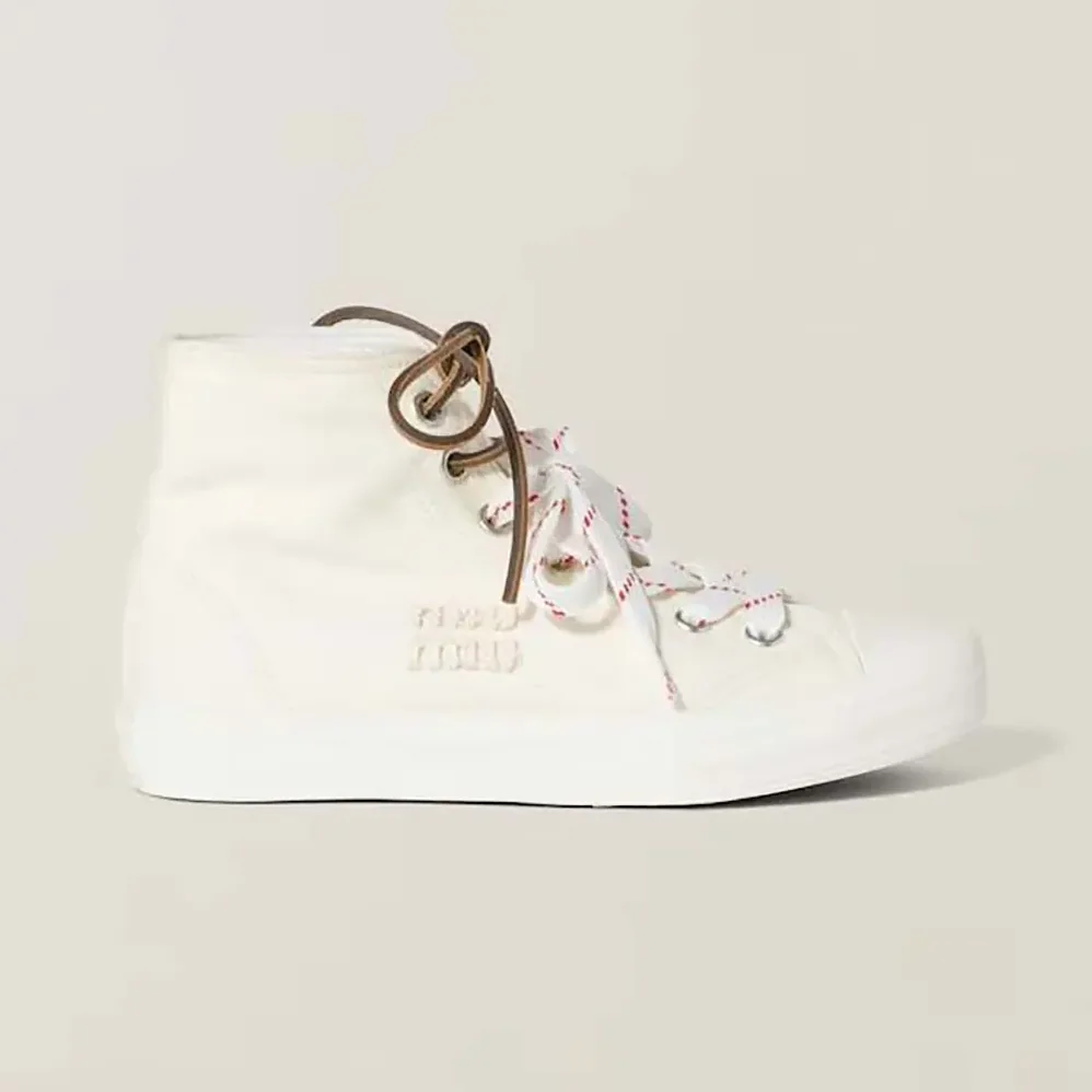 Miu Miu Washed Denim High for Women in top Sneakers Miu Miu Washed Denim High for Women in top Sneakers