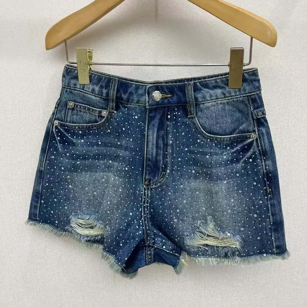 Loewe Anagram Shorts in Denim for Women