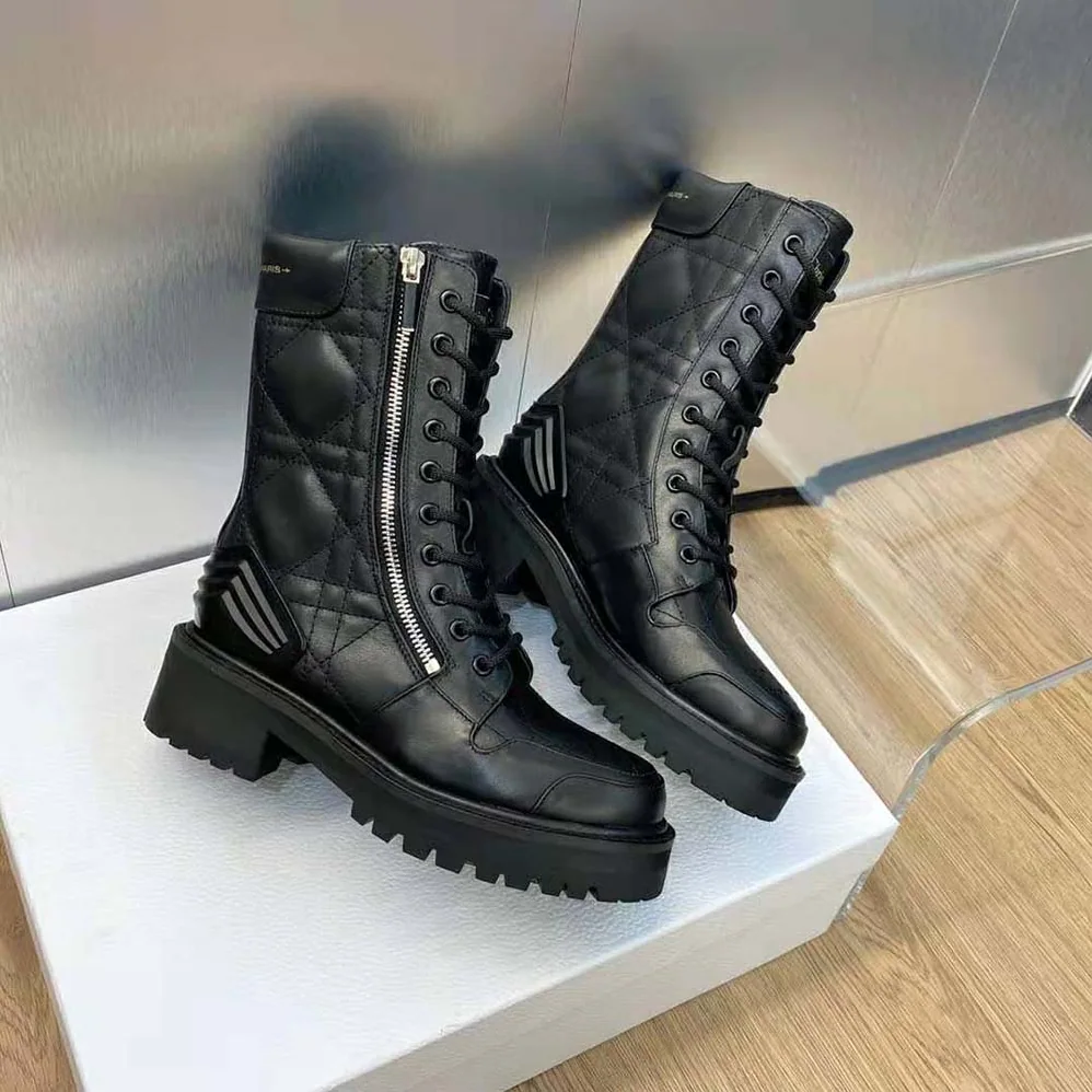 Dior D-Leader Ankle Boot Black Quilted Cannage Calfskin for Women