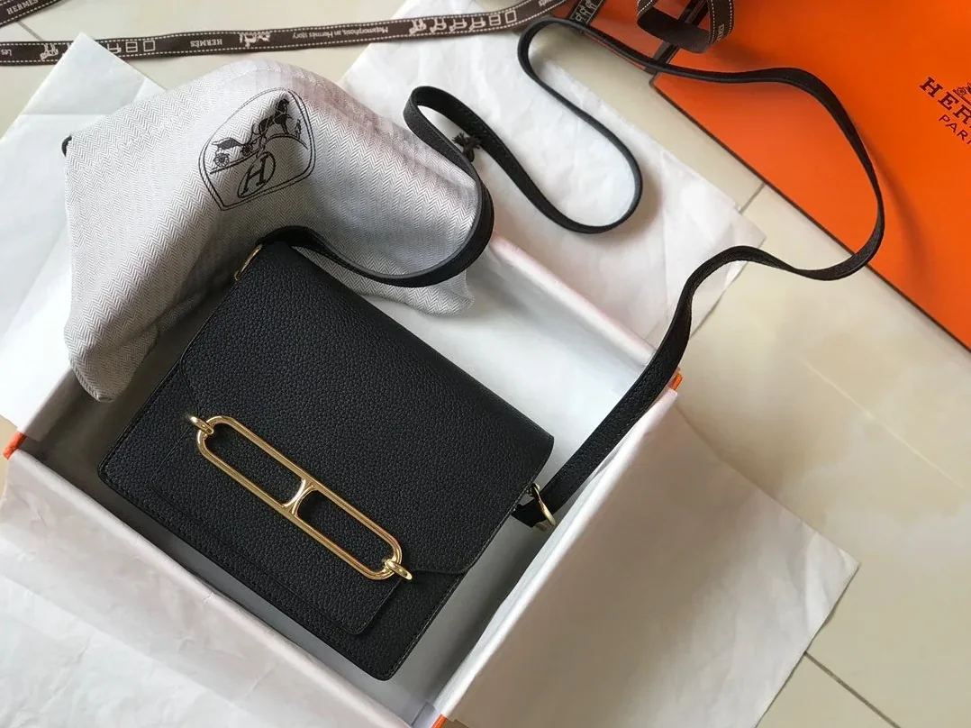 Hermes Mini Evercolor Sac Roulis 19 Black Hermes Mini Evercolor Sac Roulis 19 Black