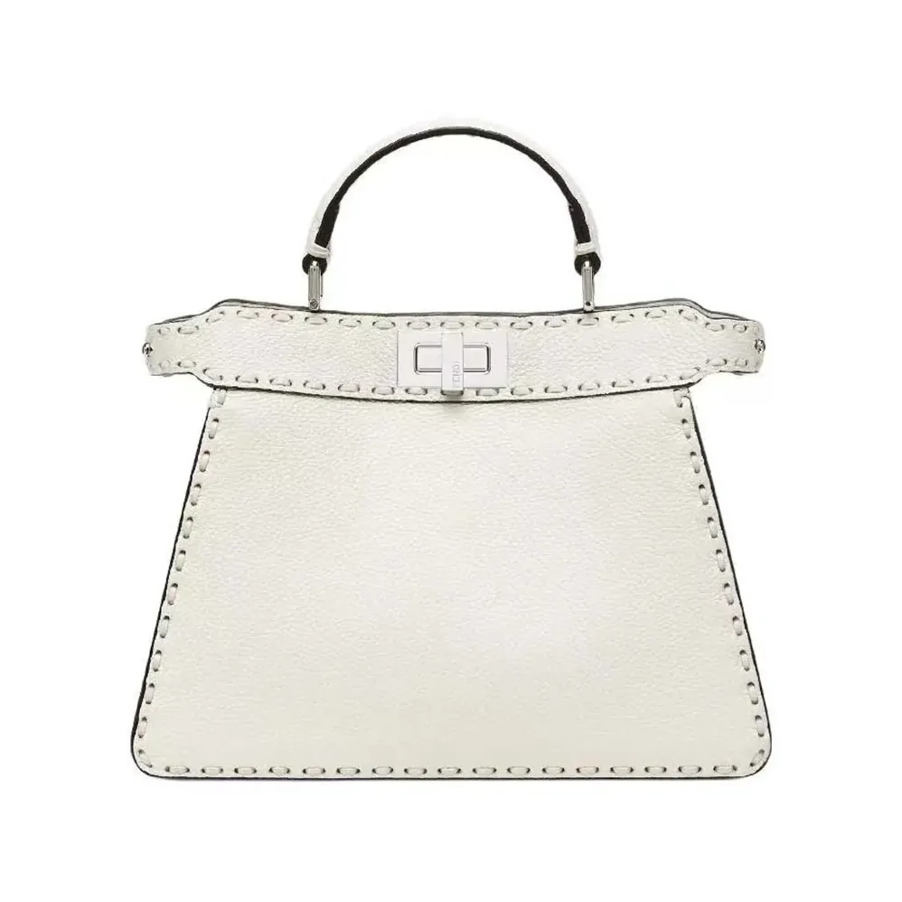 Fendi Peekaboo Iseeu Small White Selleria Bag for Women Fendi Peekaboo Iseeu Small White Selleria Bag for Women