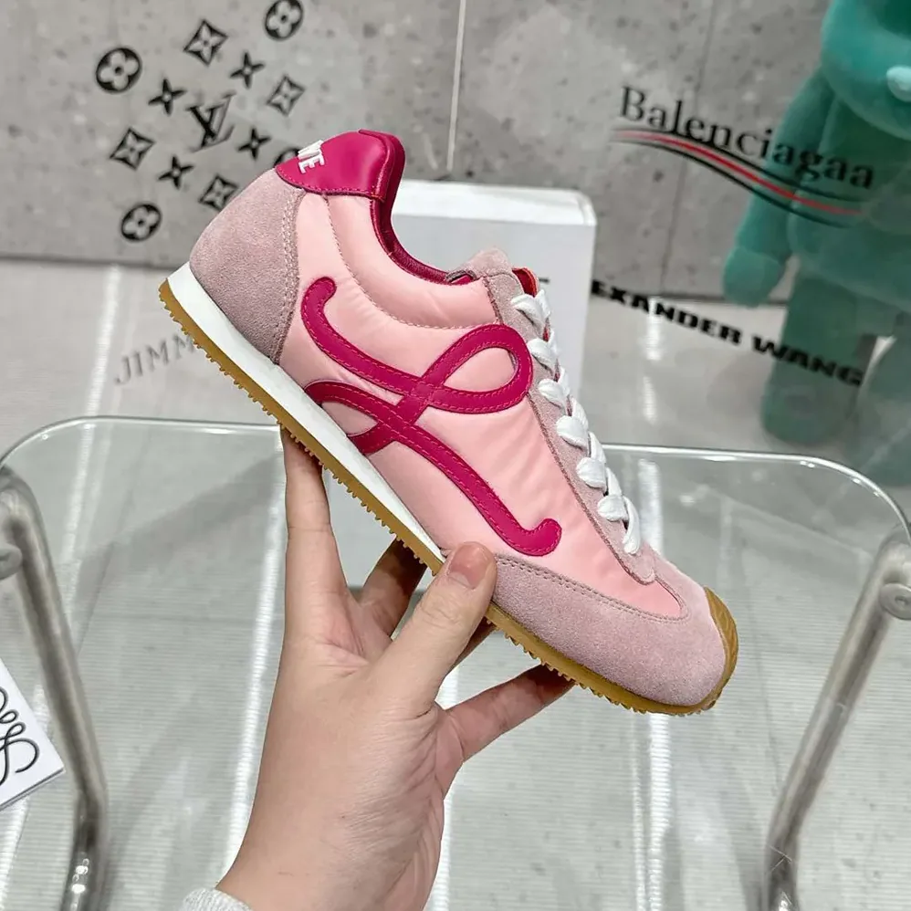 Loewe Ballet Runner 2.0 in Nylon and Calfskin for Unisex in Pink