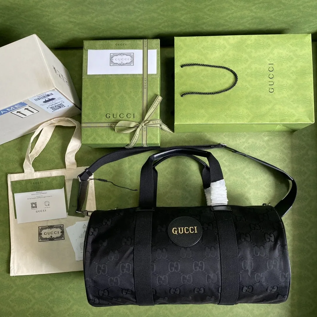 Gucci Off The Grid Duffle Bag Black GG Nylon / Gucci Off The Grid Duffle Bag Black GG Nylon /