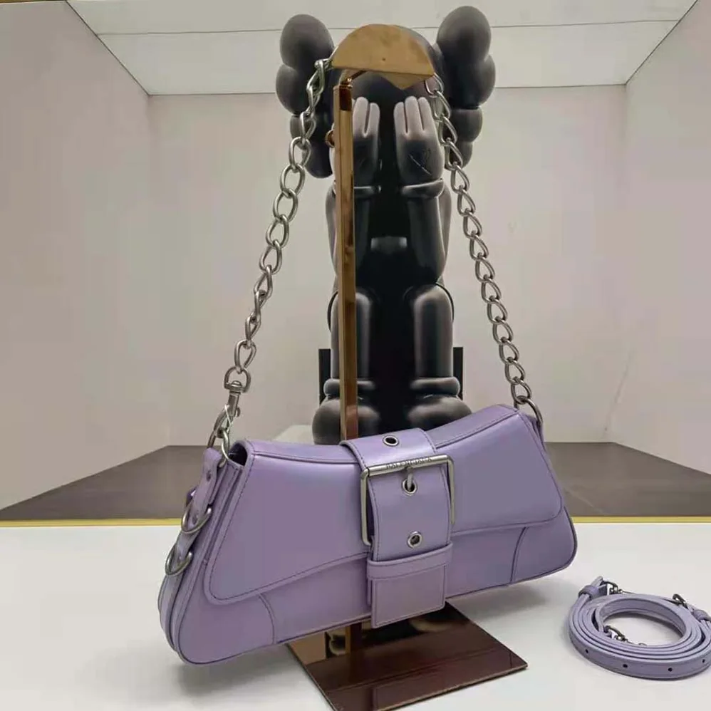 Balenciaga Lindsay Small Shoulder Bag With Strap in Light Purple Shiny Smooth Calfskin for Women Balenciaga Lindsay Small Shoulder Bag With Strap in Light Purple Shiny Smooth Calfskin for Women