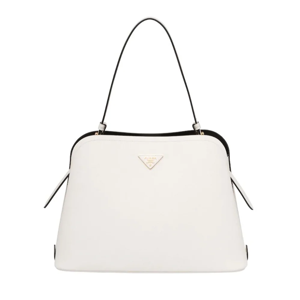 Prada Saffiano Leather Prada Matinee Bag for Women in White