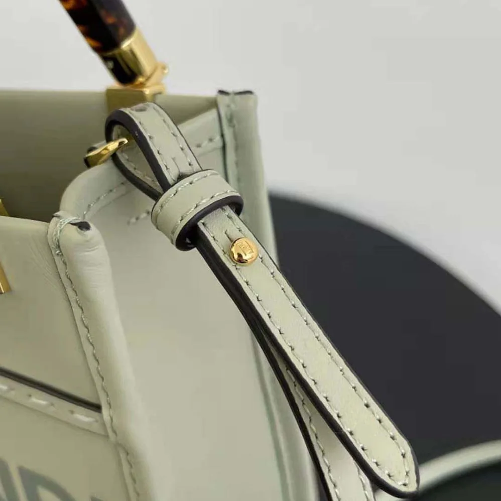 Fendi Mini Sunshine Shopper Light Green Leather Mini for Women in bag Fendi Mini Sunshine Shopper Light Green Leather Mini for Women in bag