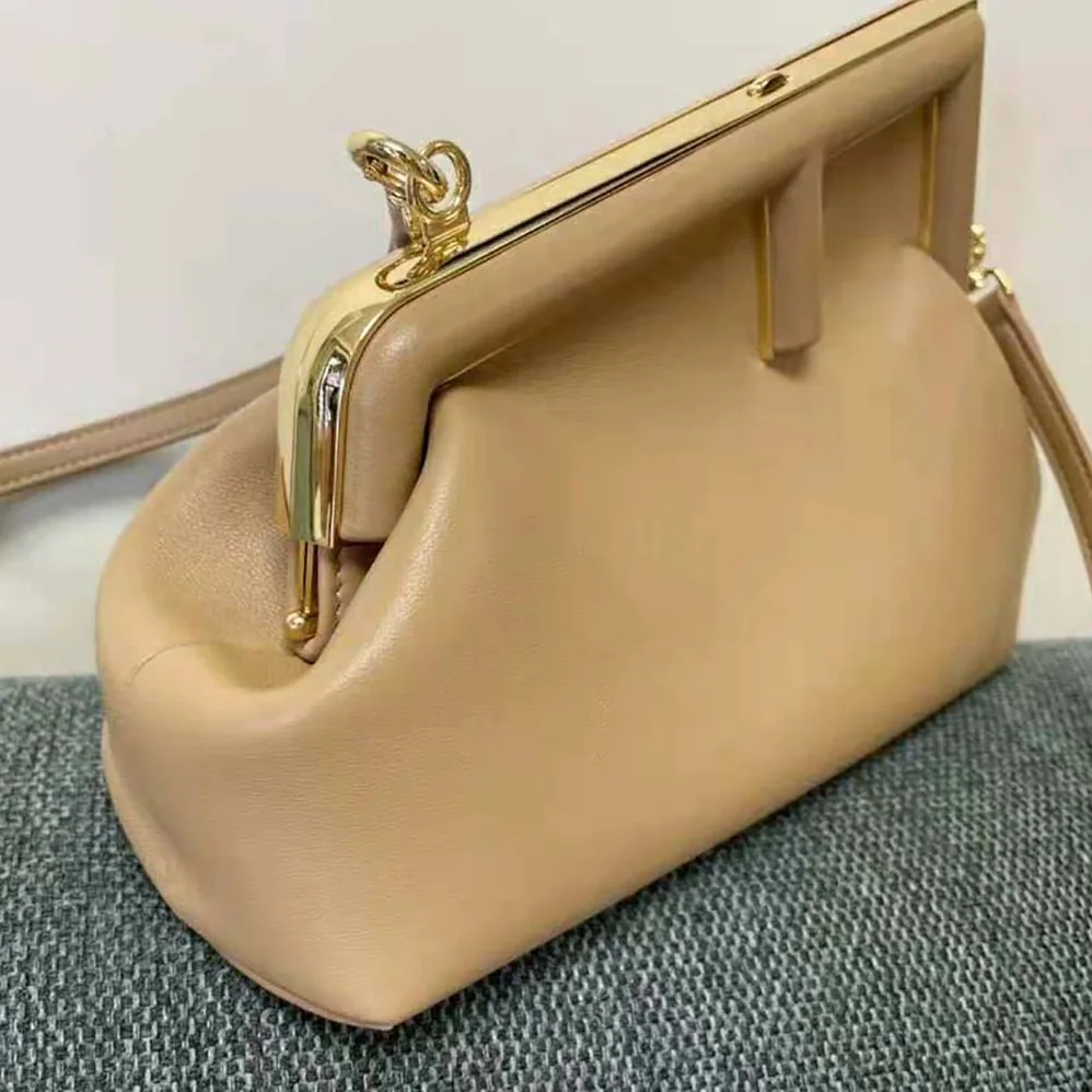 Fendi First Small Beige Leather Bag for Women