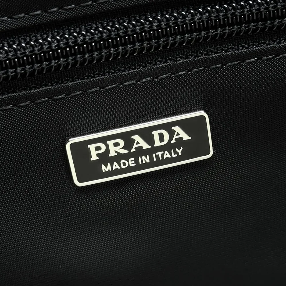 Prada Small Padded Re-Nylon Shoulder Bag for Women in Black