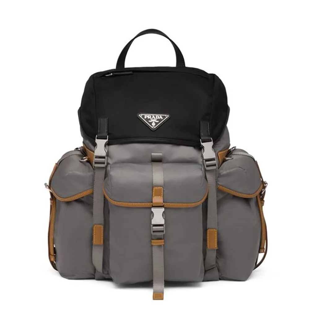Prada Technical Fabric Nylon Backpack for Men in Silver Prada Technical Fabric Nylon Backpack for Men in Silver