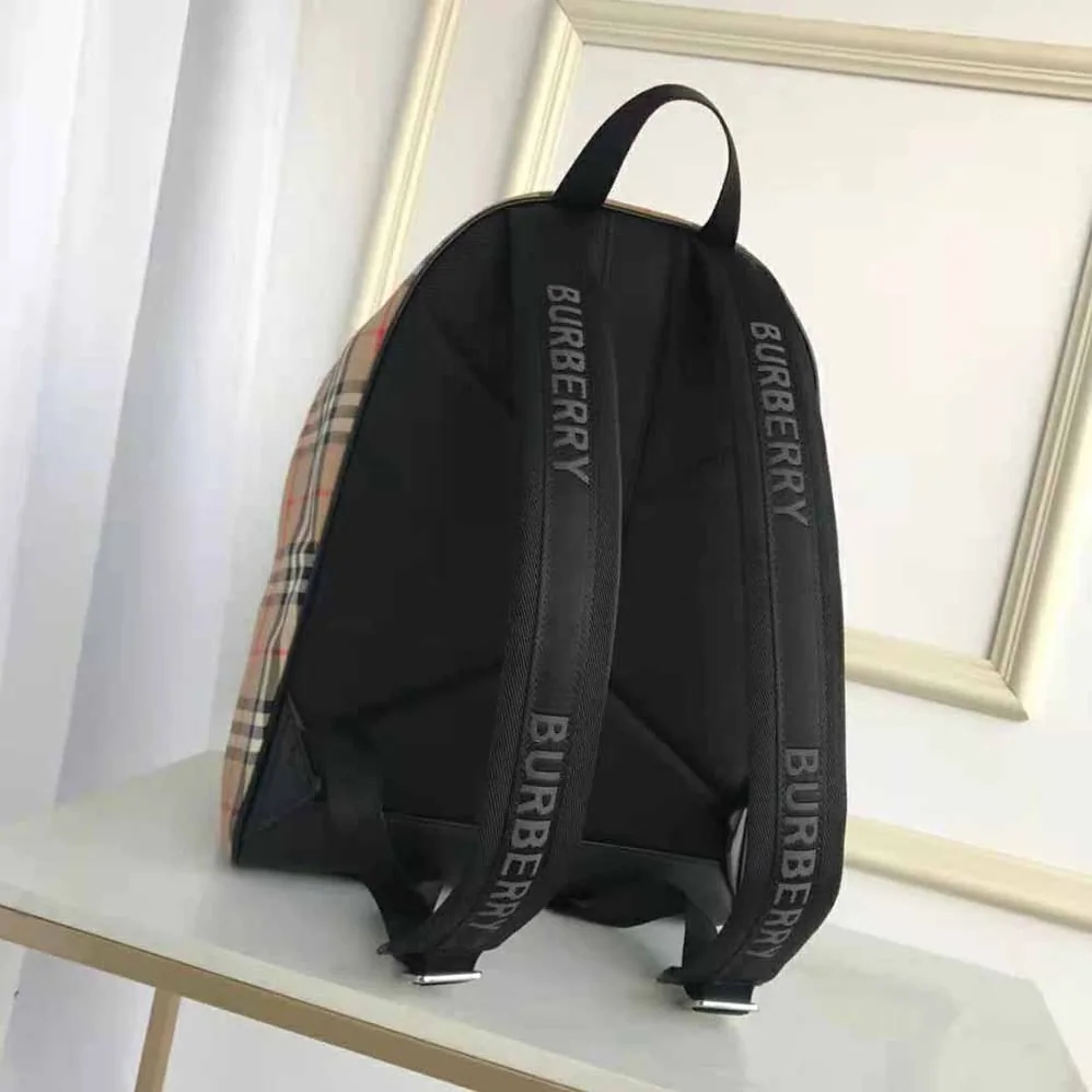 Burberry Vintage Check Nylon Backpack for Men in Brown Burberry Vintage Check Nylon Backpack for Men in Brown