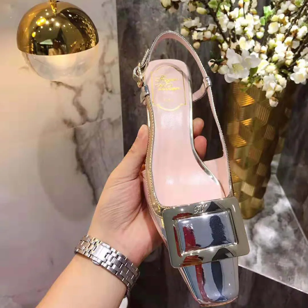 Roger Vivier Sling Back Vivier Pumps for Women in Silver Roger Vivier Sling Back Vivier Pumps for Women in Silver
