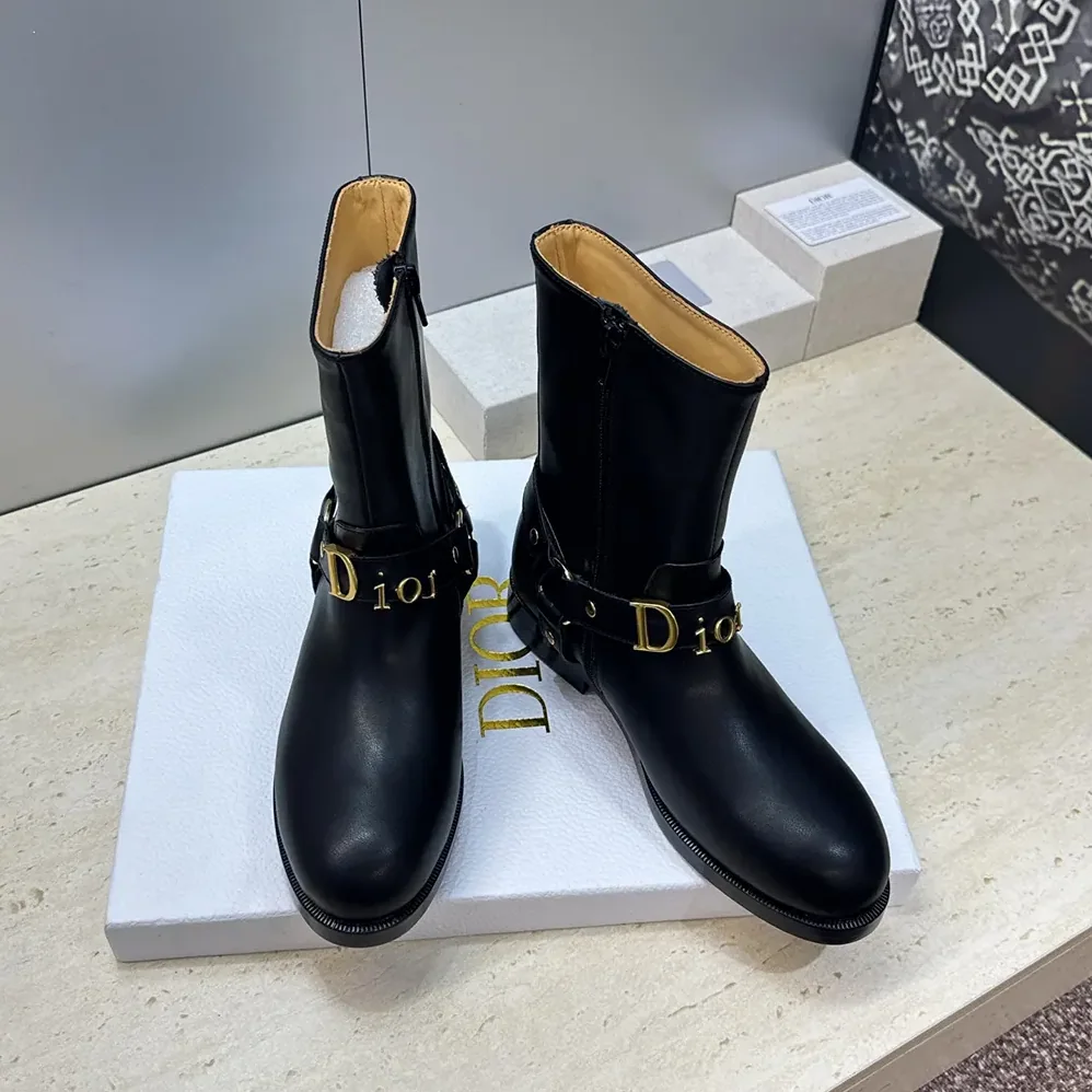 Dior Bolt Ankle Boot Black Calfskin for Women Dior Bolt Ankle Boot Black Calfskin for Women
