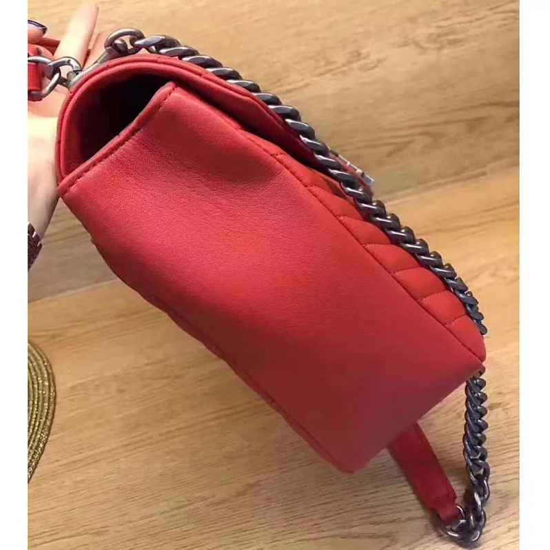 Saint Laurent YSL Classic Large College Bag Matelasse Leather in Red