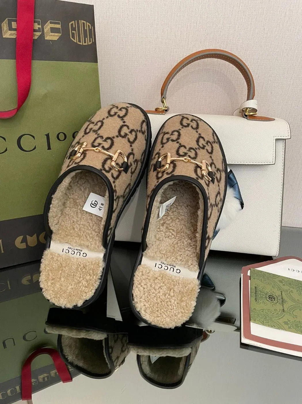 Gucci GG Slipper With Horsebit Brown GG Shoes for Men