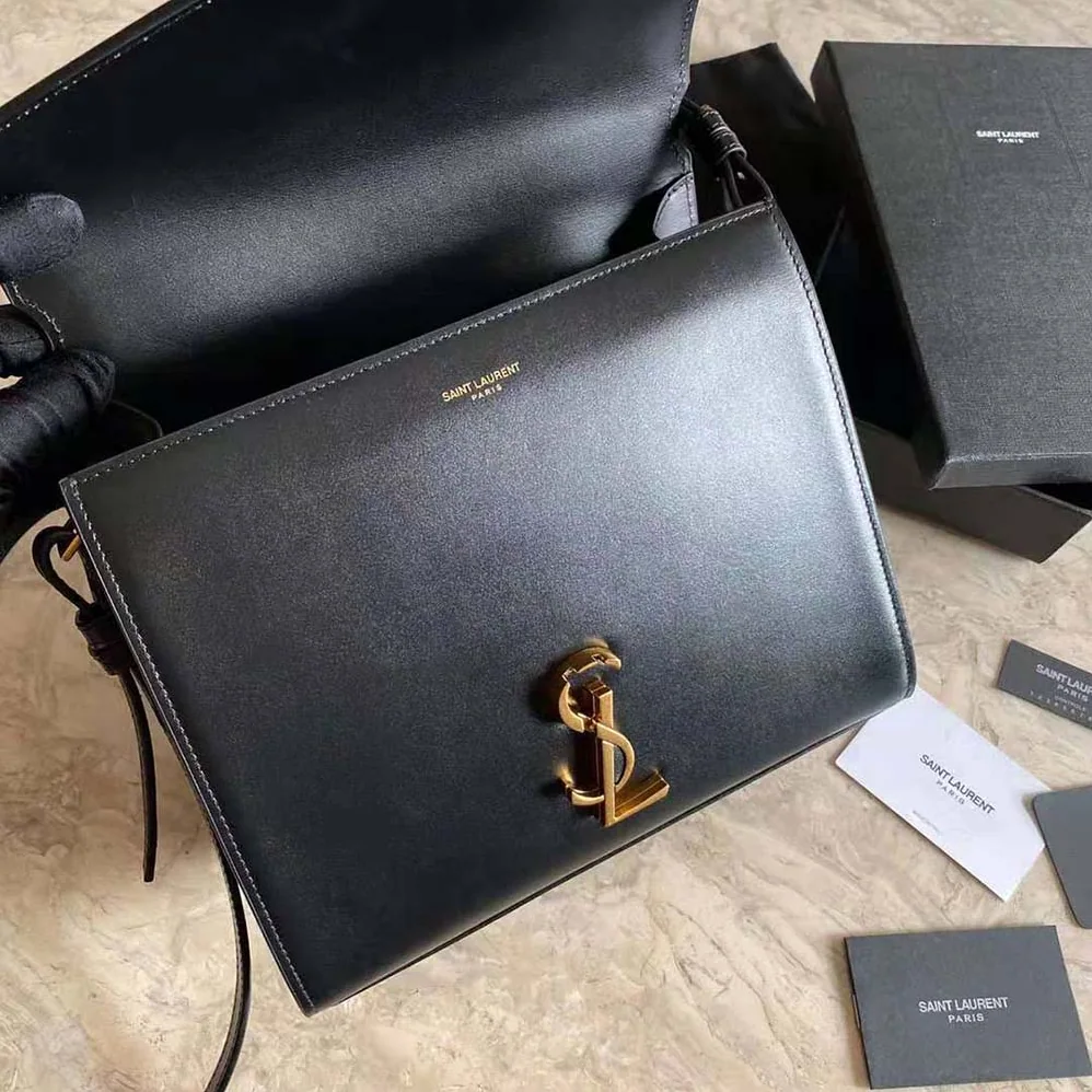 Saint Laurent YSL Cassandra Top Handle Medium Bag in Grain DE Poudre Embossed Leather for Women in Black Saint Laurent YSL Cassandra Top Handle Medium Bag in Grain DE Poudre Embossed Leather for Women in Black