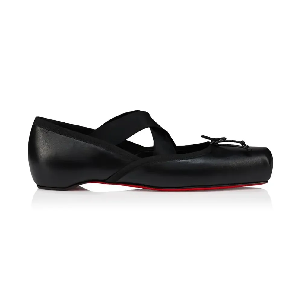 Christian Louboutin Cassiasticina Ballerinas Lamb Nappa Leather for Women in Black Christian Louboutin Cassiasticina Ballerinas Lamb Nappa Leather for Women in Black
