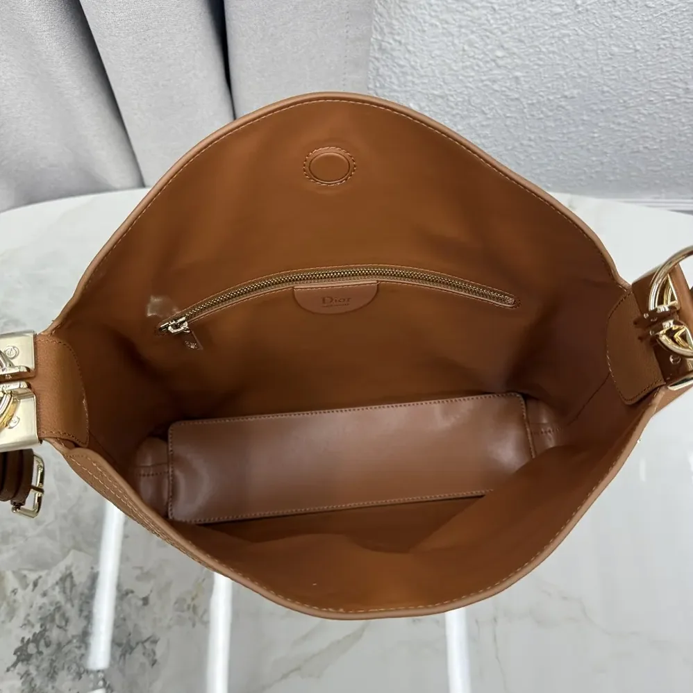 Dior Medium Diorly Bag Marron Bobby Flat Macrocannage Grained Calfskin for Women Dior Medium Diorly Bag Marron Bobby Flat Macrocannage Grained Calfskin for Women