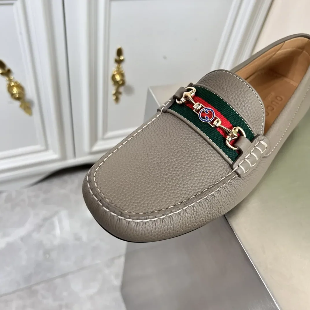 Gucci Loafers With Web Details Gray for Men Gucci Loafers With Web Details Gray for Men